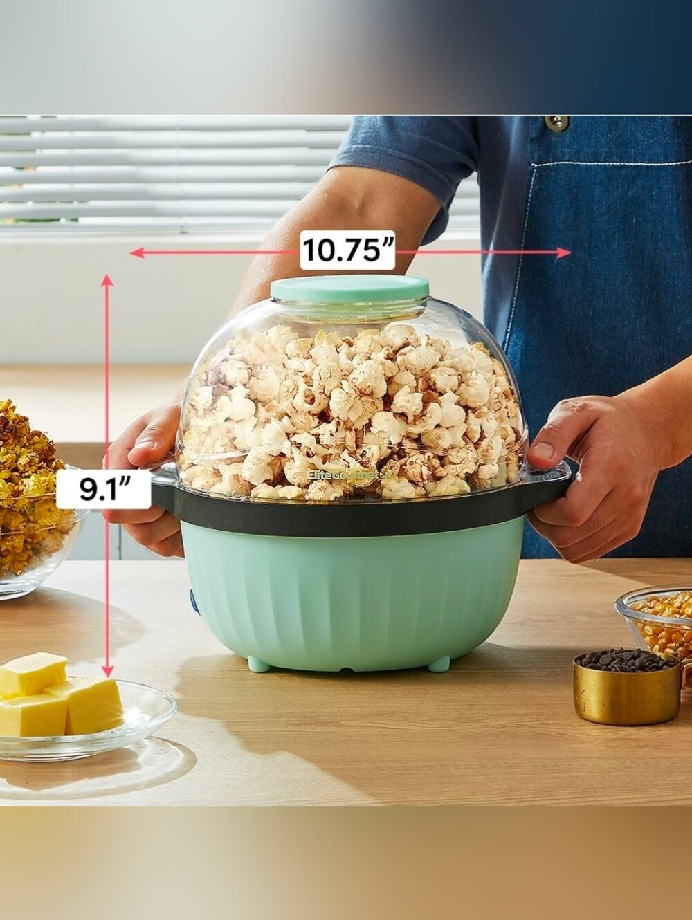 Elite Gourmet 4.5QT. Automatic Stirring Popcorn Maker - Picture 2 of 9